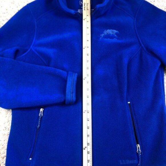 L.L. Bean Women's Trail Jacket Fleece Dark Blue Size Large Reg Hardscuffle - Picture 6 of 9